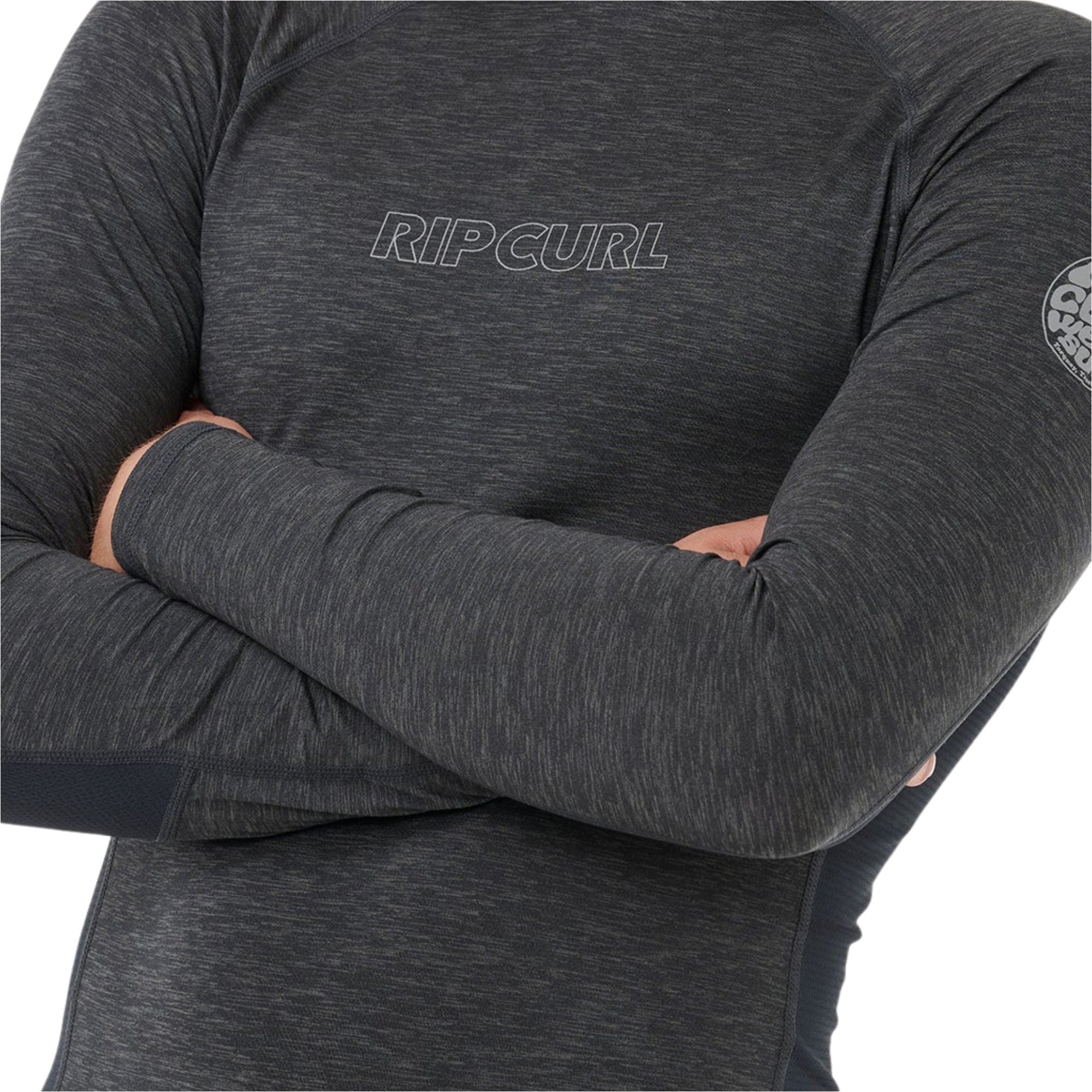 2026 Rip Curl Männer Dawn Patrol UPF Performance Langärmeliges Lycra-Trikot 16BMRV - Black Marle